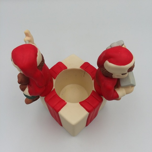 Partylite Santa's Elves Votive Holder Christmas Decor Holiday Gift Retired - Picture 6 of 11